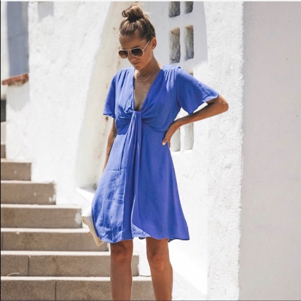 VICI blue babydoll swing dress